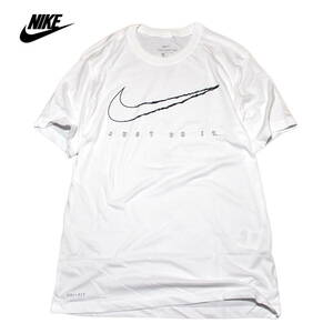 [ новый товар ] Nike dry Fit VILL короткий рукав футболка [100: белый ]S NIKE DRI-FIT бег тренировка Jim хлопок T дом часть магазин надеты 