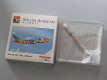 ◆ＳＯＵＴＨ ＡＦＲＩＣＡＮ [ZS-SAJ] Ｎｄｉｚａｎｉ◆Herpa Wings[503938]1:500◆Ｂ７４７－３００_画像4