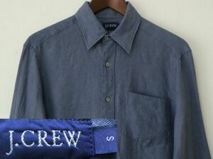 100% リネン! 90s Jクルー オールド J.CREW 旧タグ ビンテージ リネン 長袖 シャツ US- S 濃いめ グレー (日本 L サイズ程度)