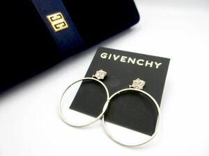 [ прекрасный товар ] Givenchy GIVENCHY лепесток Stone серьги обруч Givenchy Vintage свадьба party редкость cr-3-f11-2.6d