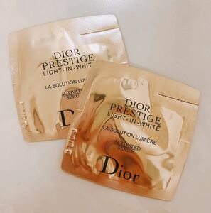 新品★Dior ディオール　プレステージ ホワイト　ラ ソリューション ルミエール ライト イン セラム★サンプル　2個セット （4,840円相当）