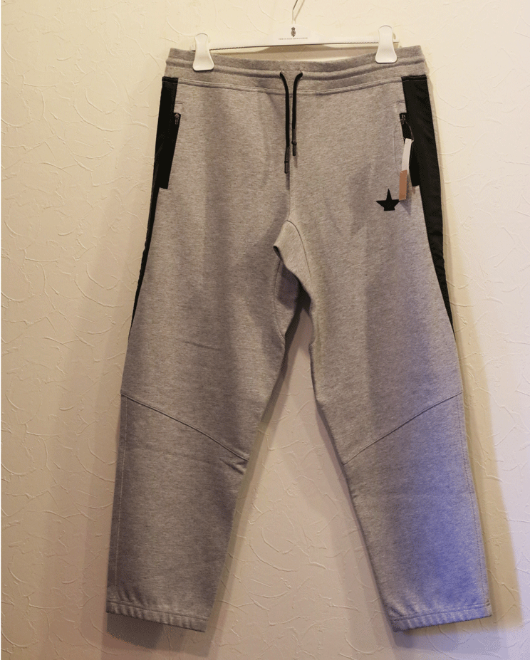 新品★最大値下げ MACCHIA J. マッキアジェイ スウェット切替えパンツ ミックスグレー コットン サイズXXL 大きいサイズ 参考27,500