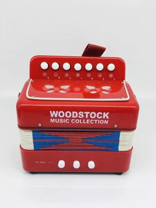 WOODSTOCK MUSIC COLLECTION CHIMES ウッドストック キッズアコーディオン アメリカンアンティーク調 デザイン ☆ USED JUNK ☆