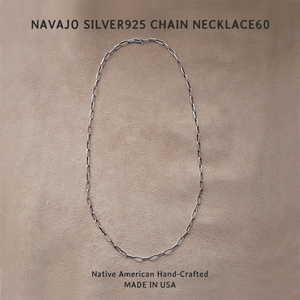 60cm 再入荷1本 別注 NAVAJO SILVER925 NARROW CHAIN NECKLACE60 / ナバホ シルバー925 ナローチェーン ネックレス60
