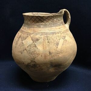 仰韶土器　アンダーソン土器　素焼　彩陶土器　耳付　古代　中国美術