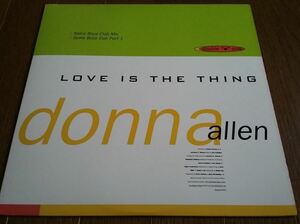 USMUS ★ 中古 LPレコード Donna Allen / Miami Sound Machine : Love Is The Thing / Jambala 1995年 12インチ 美品 ハウス