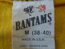 USA古着　80s BANTAMS Tシャツ M 38-40 PAL 黄色 イエロー フットボール アメリカ製 半袖 ナンバリング_画像2