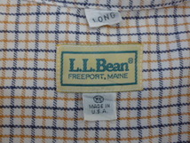 USA古着　90s L.L.Bean シャツ XL タッターソール チェック 白 黄 黒 長袖 エルエルビーン アメリカ製_画像3