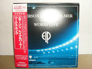 後期オーケストラ帯同ツアーの貴重な録音　傑作ライヴ「Works Live」日本独自リマスター紙ジャケ仕様二枚組限定盤　国内盤中古。　