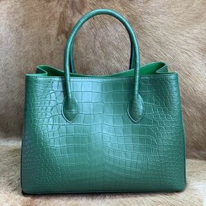 *wani leather bag shoulder bag crocodile leather tote bag handbag diagonal .. lady's woman great popularity high capacity gift present 