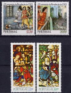 ★1983年 ポルトガル. - 「1383年の革命600年」2種完+「クリスマス」2種完 未使用(MNH)★OD-362