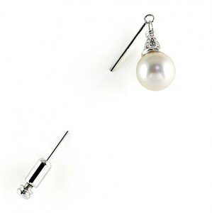 [ronotiko]Ronotico domestic production burnishing . pearl 10mm swaying pin brooch hat pin laperu pin white swb-14