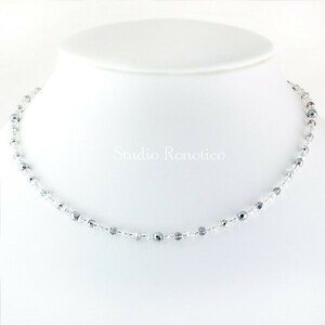 [ronotiko]Ronotico silver925 Kirakira stylish magnetic necklace silver length is possible to choose magnet lady's woman made in Japan (40cm)