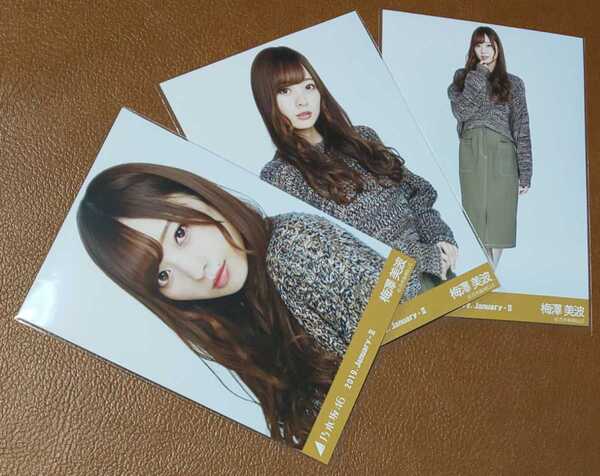 乃木坂46 梅澤美波 アースカラー 会場限定 生写真 3種 2019.January-Ⅱ コンプ
