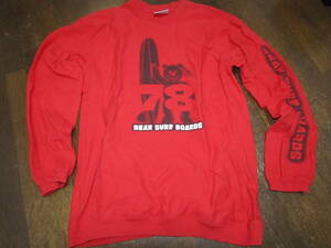 Tシャツ BEAR 「BEAR SURF BOARDS」 Lサイズ THE MOST FAMOUS SURF BRAND IN U.S.A 1978 Valkyrie Corp. ロンT ロングTシャツ