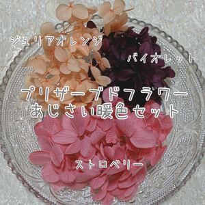 プリザーブドフラワー ハーバリウム花材 あじさい キャンドル レジン