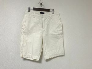 新品同様本物アメリカンラグシーAMERICANRAGCIEコットンショートスラックスハーフパンツベルトビジネススーツ白柄ホワイトメンズ1S