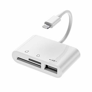 iPhone SD カードリーダー 最新 iOS14 双方向 高速 転送 Office 書類 転送 読み書き カメラ 3in1