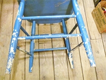 木製チェア　ビンテージ　椅子　イス　青　シャビーシック　インテリア　ディスプレイ　アメリカンアンティーク家具_画像8