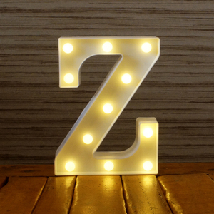 マーキーサイン アルファベット ( Z ) LED ライト ランプ 数字 記号 文字 電池式 照明 飾り 光 装飾 誕生日 結婚式 パーティー サプライズ
