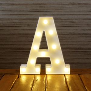 マーキーサイン アルファベット ( A ) LED ライト ランプ 数字 記号 文字 電池式 照明 飾り 光 装飾 誕生日 結婚式 パーティー サプライズ