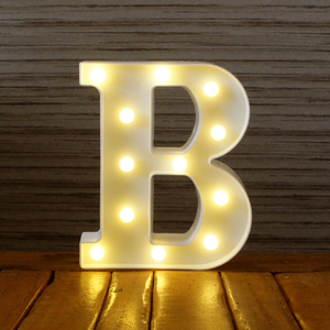 マーキーサイン アルファベット ( B ) LED ライト ランプ 数字 記号 文字 電池式 照明 飾り 光 装飾 誕生日 結婚式 パーティー サプライズ