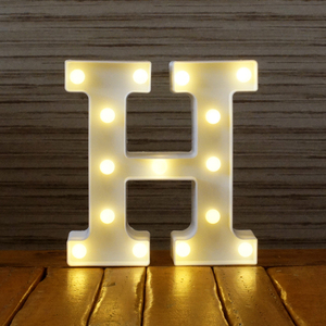 マーキーサイン アルファベット ( H ) LED ライト ランプ 数字 記号 文字 電池式 照明 飾り 光 装飾 誕生日 結婚式 パーティー サプライズ