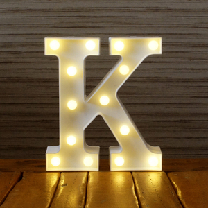 マーキーサイン アルファベット ( K ) LED ライト ランプ 数字 記号 文字 電池式 照明 飾り 光 装飾 誕生日 結婚式 パーティー サプライズ