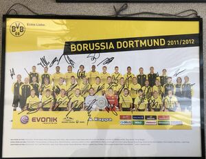 BVB Dortmund Kagawa Shinji autograph poster 2011-2012