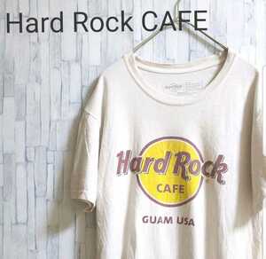 Hard Rock CAFE ハードロックカフェ 半袖 Tシャツ GUAM USA サイズS デカロゴ ビッグロゴ ヴィンテージ ビンテージ レア 希少 送料無料