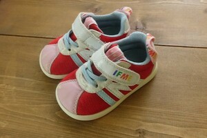 IFMEifmi-12.5cm shoes pair . wrap up put on footwear feeling. is good shoes moon Star / pink red .... sneakers Kids child baby flower 