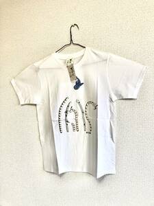 激安レア新品未使用タグ付き むかしむかし Tシャツ 日本製和柄　Mサイズ美ら海立体プリント JAPAN 3D ART半袖白ホワイト未使用1円スタート