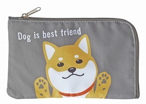  new goods * mask pouch *. dog gray * tissue case * pouch * dog miscellaneous goods 