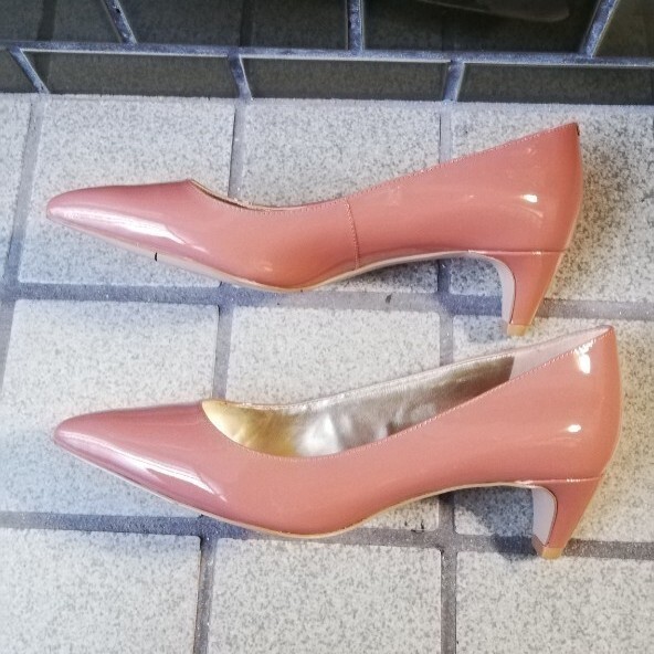 エナメルパンプス ピンク24cm