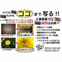 リコー RICOH WG-60 レッド 本格防水デジタルカメラ 耐衝撃 防塵 耐寒 アウトドア 現場用 コンパクトデジタルカメラ コンデジ 中古_画像5