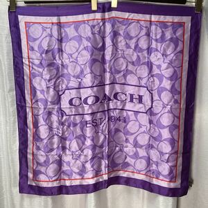 COACH コーチ シグネチャー シルクスカーフ