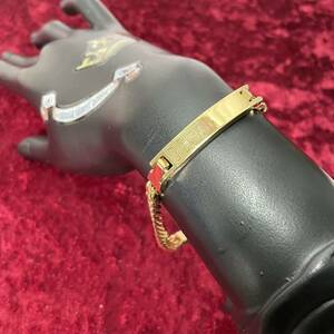 vintage GIVENCHY Givenchy плоский цепь браслет ji van si.