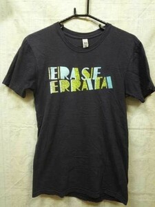 0006 バンドTシャツ イレイスイラータ　ロゴT　ネイビー erase errata