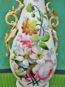 花瓶フルールancienエンporcelaineフルール・ド・ヴューパリフランスアンティーク花V