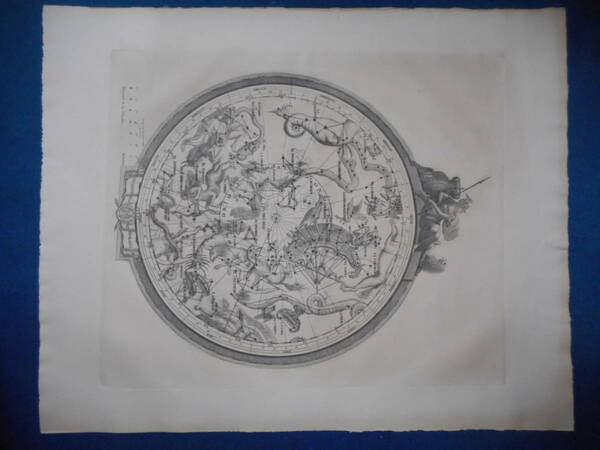 即決　アンティーク、天文、天体、星座早見盤、銅版画復刻、星図、1793年『南半球星図』Star map, Planisphere, Celestial atlas