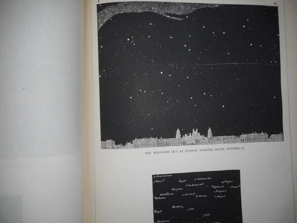 アンティーク、天文、月、惑星、彗星、星座早見盤、石版画、1869年『ミッドナイトスカイ星図』Star map, Planisphere, Celestial atlas