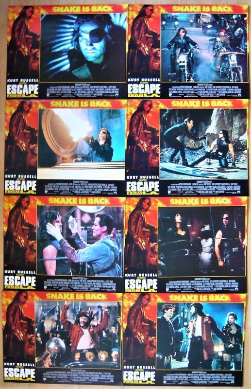 Escape from LA US version original lobby card complete set of 8, movie, video, Movie related goods, photograph