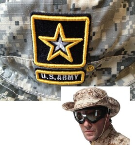 【既決USA】US ARMY★完売刺繍【STAR US ARMY】ロゴ入ミリタリー帽子ブーニー【US ARMY Digital Camouflage Military Boonie Hat】@迷彩柄