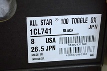 新品未使用 CONVERSE コンバース ALLSTAR オールスター 100 TOGGLE OX トグル 1CL741 ブラック 黒 定価8,250円 送料無料 U8 26.5センチ_画像10
