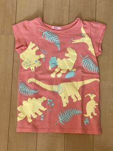 【6A】★OJI子 オジコ ベビー キッズ トップス 女の子用 恐竜柄 半袖Tシャツ★