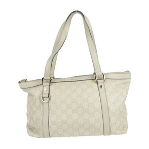 Good Condition Gucci Gucci Shima Abbey 141470 حقيبة يد جلد عاجي [ضمان أصلي], حقيبة نسائية, حقيبة يد, الآخرين