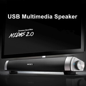 Y2393：Usb 有線スピーカー サウンドバー ポータブルハイファイ 低音 ステレオサウンド aux コンピュータ ラップトップ ホームシアター