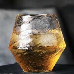 X1076:日本のハンマーカップカクテルグラス マグカップダイヤモンドクリスタルガラスカップ 透明ショットグラス