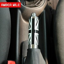 Y2287：ミニクーパー用 チタン合金 カーボン R55 クラブマン R56R57 R58R59 アクセサリー インテリア ハンドブレーキグリップカバー_画像2