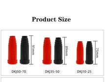 スポット溶接　自作用パーツ　DKJ　35-50　クイックコネクター　プラグ・ソケット純銅　赤・黒　ペアセット　即納可能_画像5